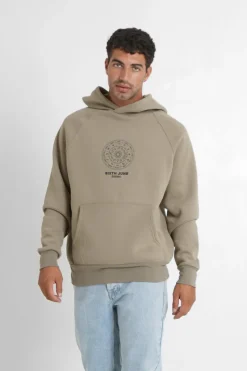 Sweat Capuche Signes Zodiaque Vert Kaki