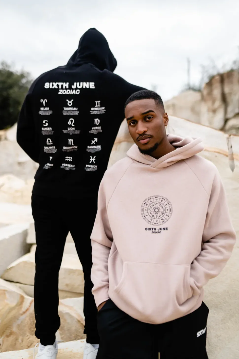 Sweat Capuche Signes Zodiaque Noir