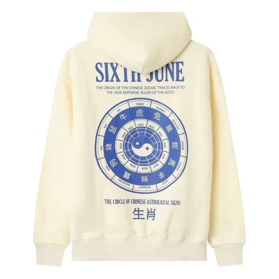 Sweat Capuche Signes Zodiaque Jaune Clair