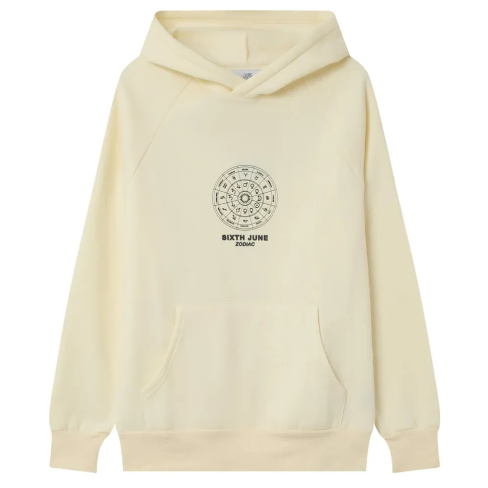 Sweat Capuche Signes Zodiaque Beige Clair