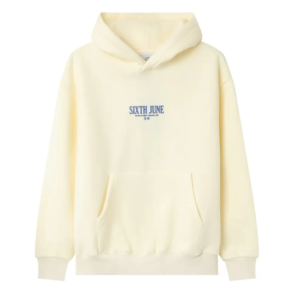 Sweat Capuche Signes Zodiaque Jaune Clair
