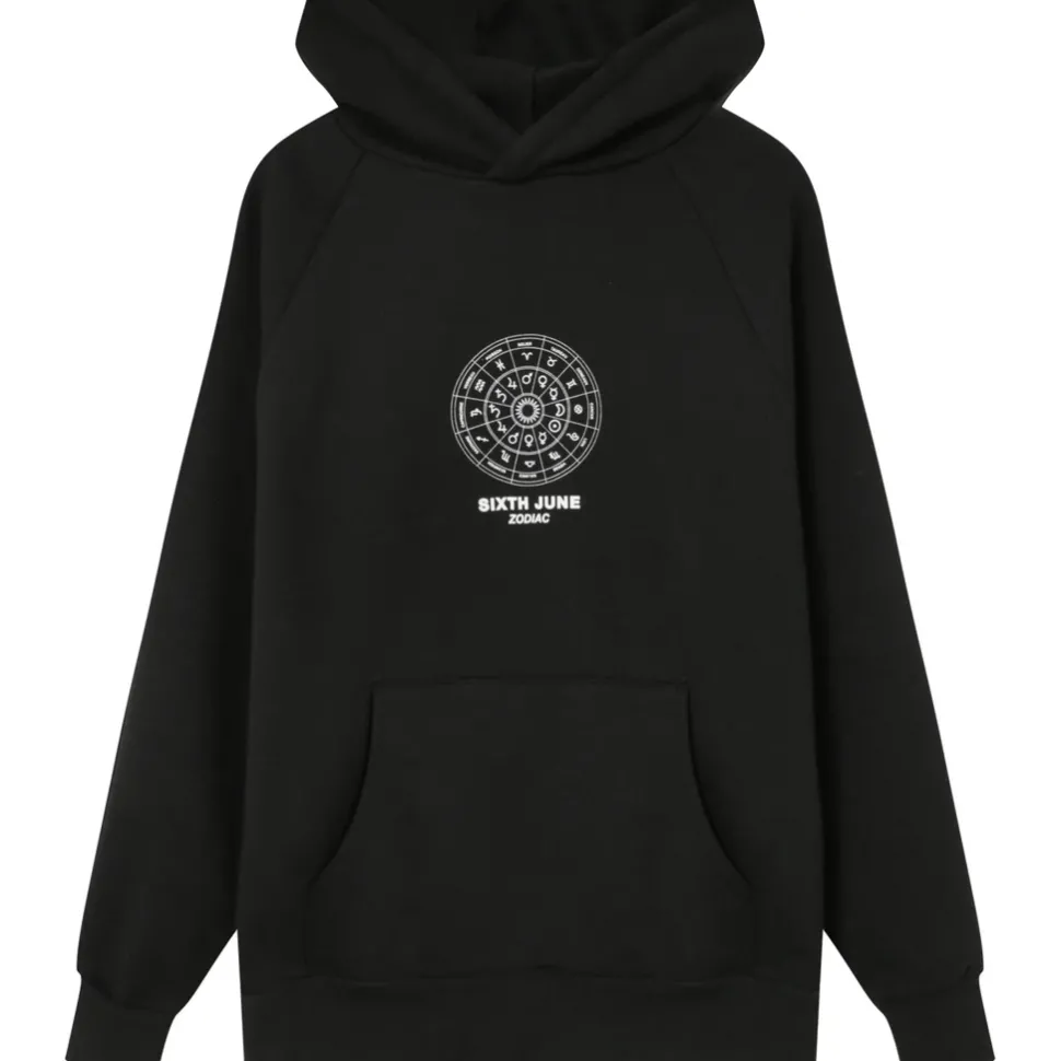 Sweat Capuche Signes Zodiaque Noir