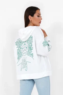 Sweat Capuche Squelette Blanc