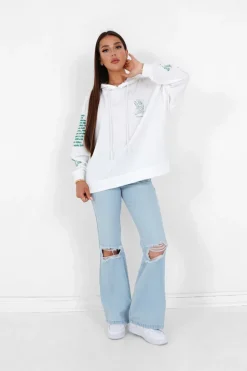 Sweat Capuche Squelette Blanc