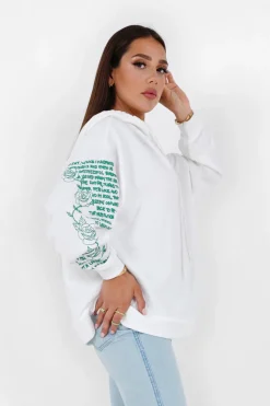 Sweat Capuche Squelette Blanc