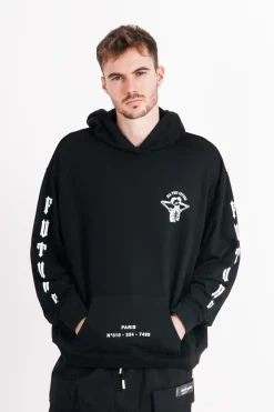 Sweat Capuche Squelette Gothique Noir