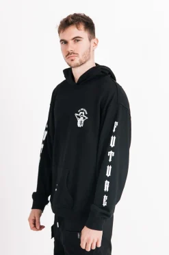 Sweat Capuche Squelette Gothique Noir