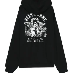 Sweat Capuche Squelette Gothique Noir