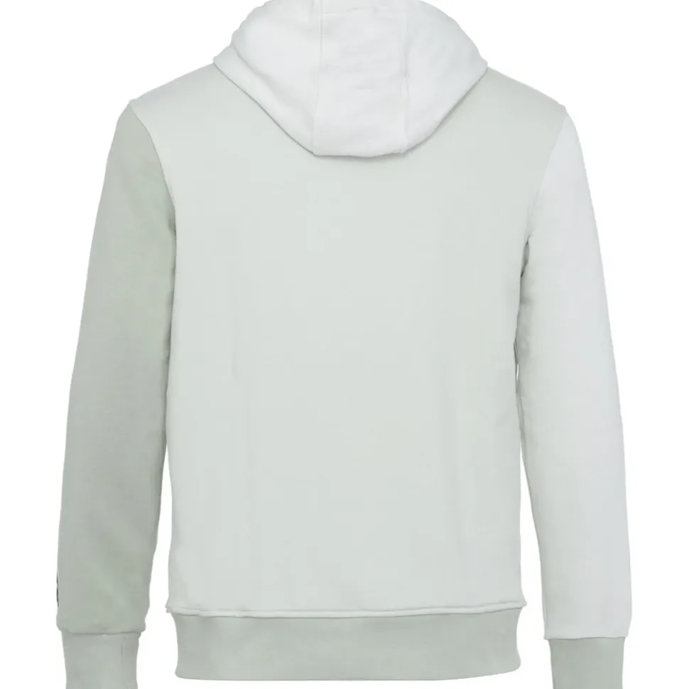 Sweat Capuche Tricolore Logo Vert Clair