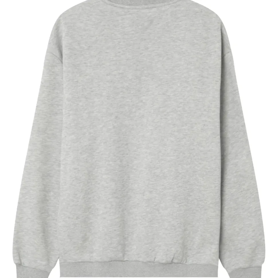 Sweat Coeur Brode Gris