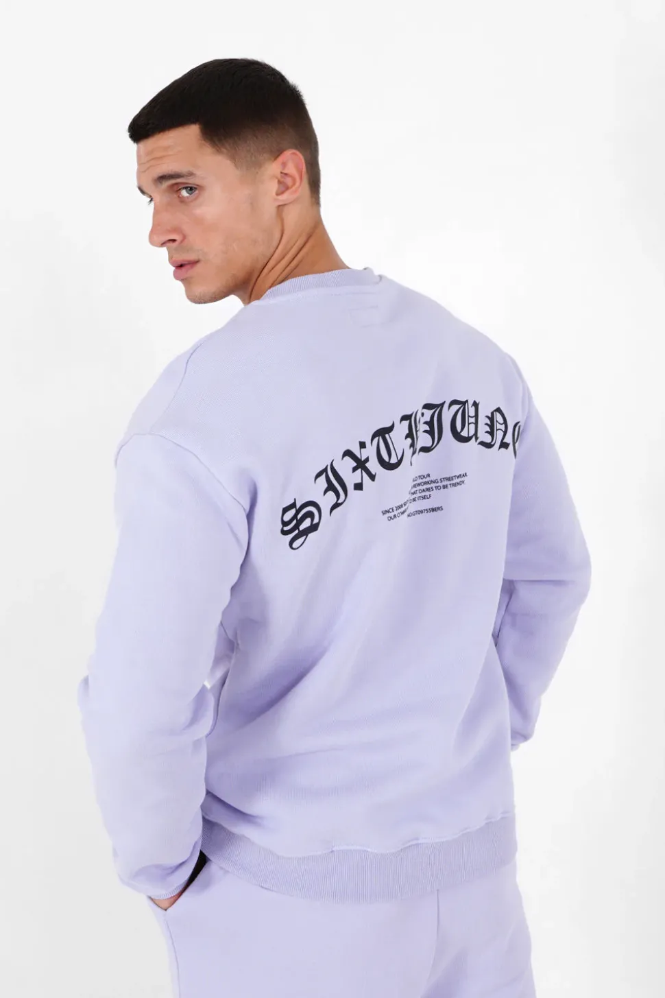 Sweat Logo Gothique Violet Clair