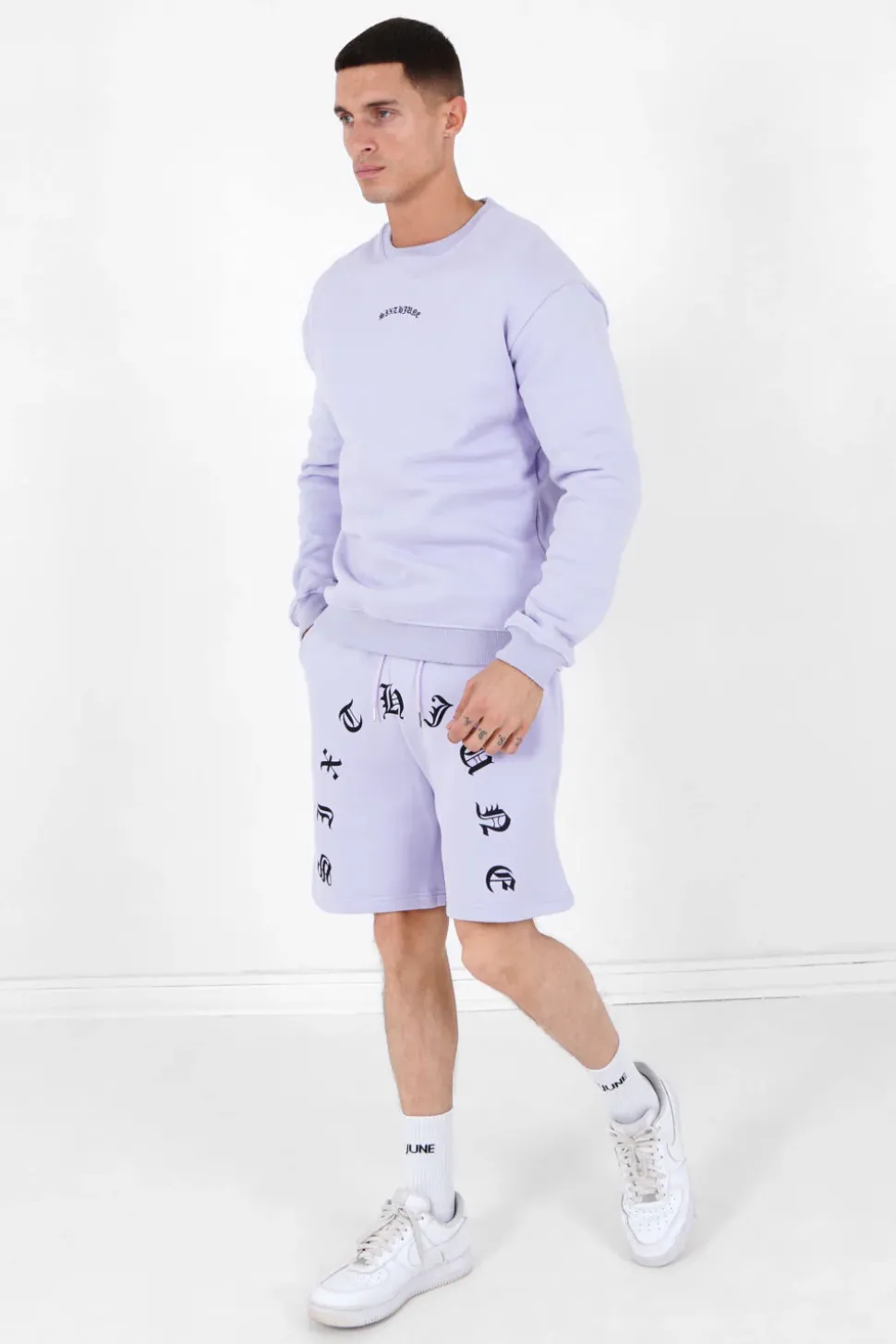 Sweat Logo Gothique Violet Clair