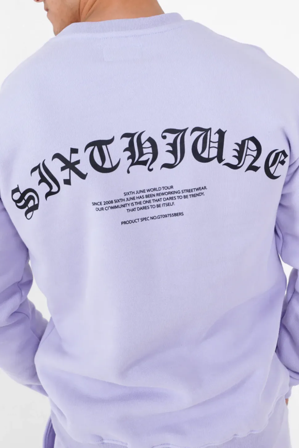 Sweat Logo Gothique Violet Clair