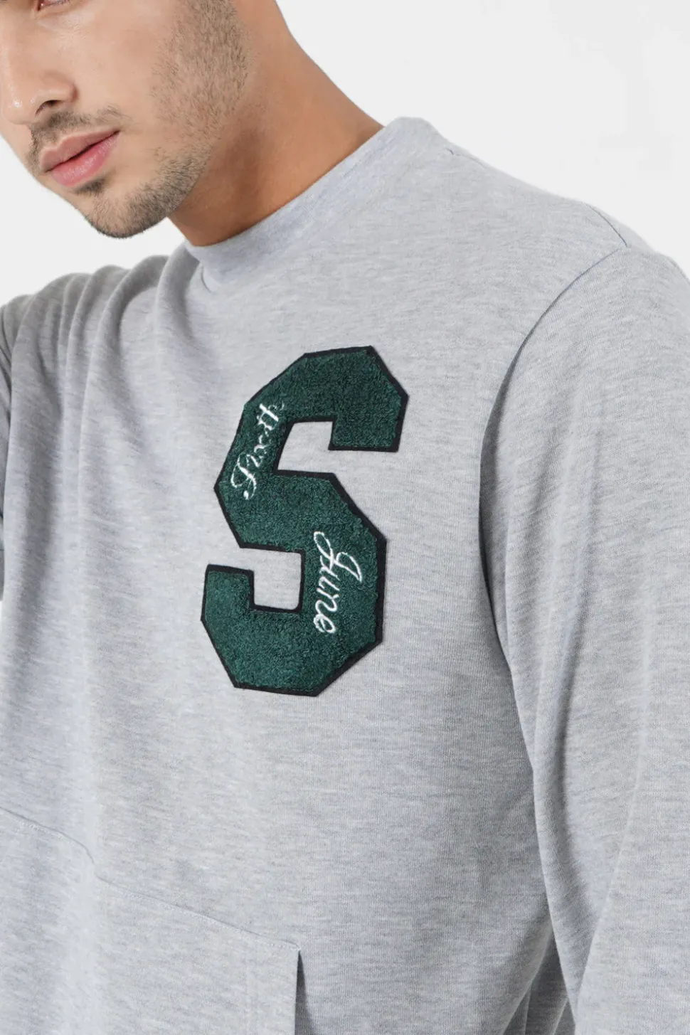 Sweat Logo Patch Universite Gris