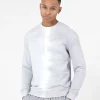 Sweatshirt Bicolore Delave Logo Gris Clair