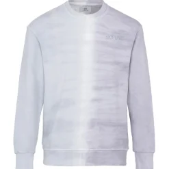 Sweatshirt Bicolore Delave Logo Gris Clair