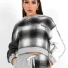 Sweatshirt Capuche Multi Tissus Gris