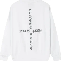 Sweatshirt Imprime Oversize Blanc