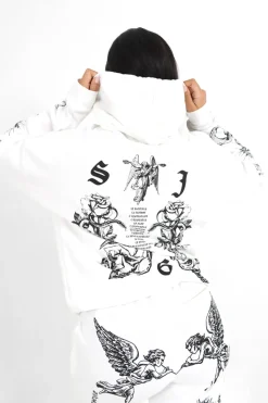 Sweatshirt Imprime Tarot Blanc