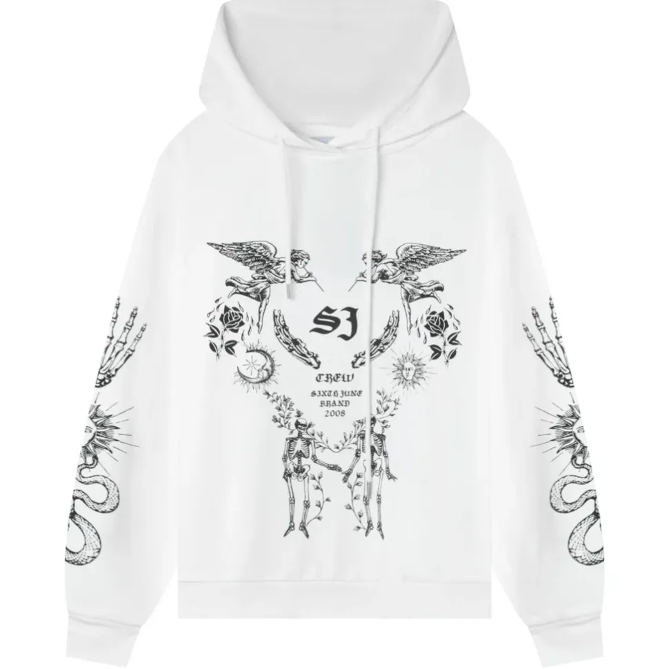 Sweatshirt Imprime Tarot Blanc