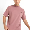 Sweatshirt Manches Courtes Logo Rose Fonce