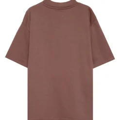 Sweatshirt Manches Courtes Logo Rose Fonce