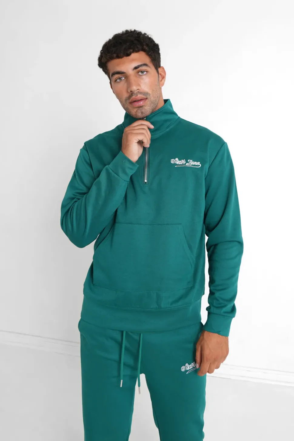 Sweatshirt Retro Logo Vert Fonce