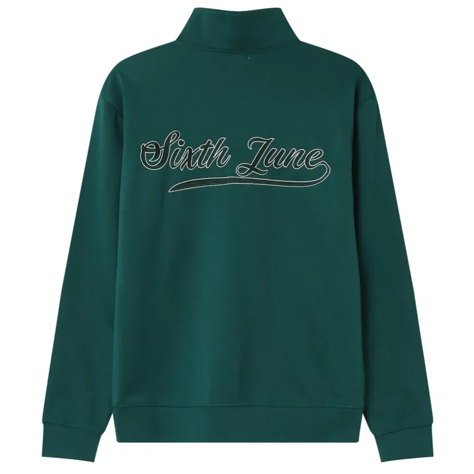 Sweatshirt Retro Logo Vert Fonce