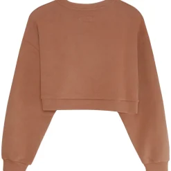 Sweatshirt Signature Molletonnee Beige Fonce