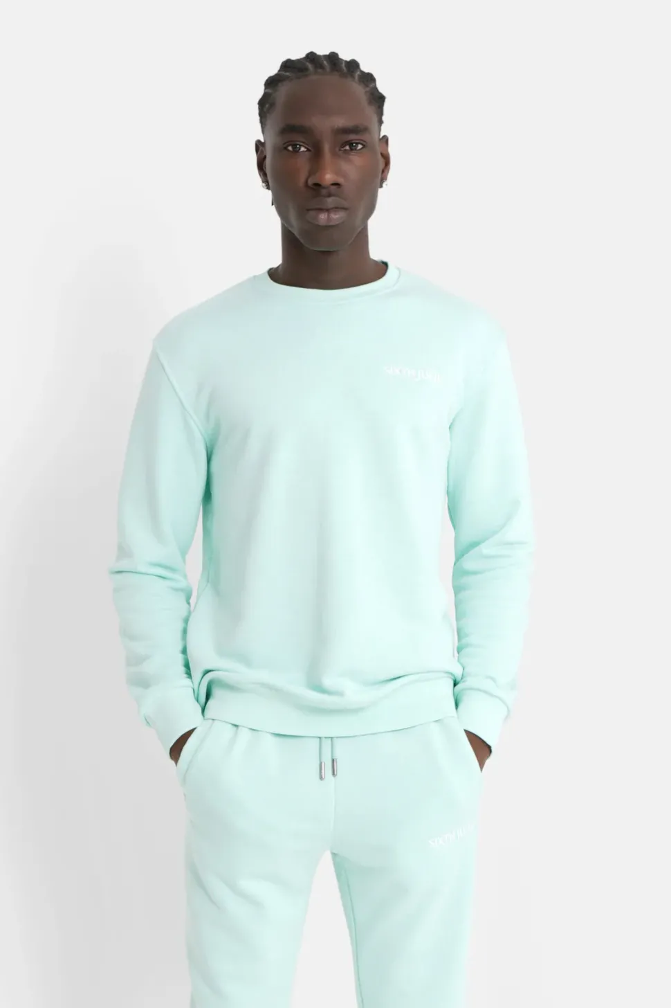 Sweatshirt Soft Logo Brode Vert