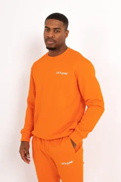Sweatshirt Soft Logo Brode Orange