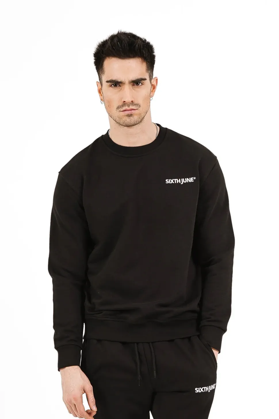 Sweatshirt Soft Logo Brode Noir
