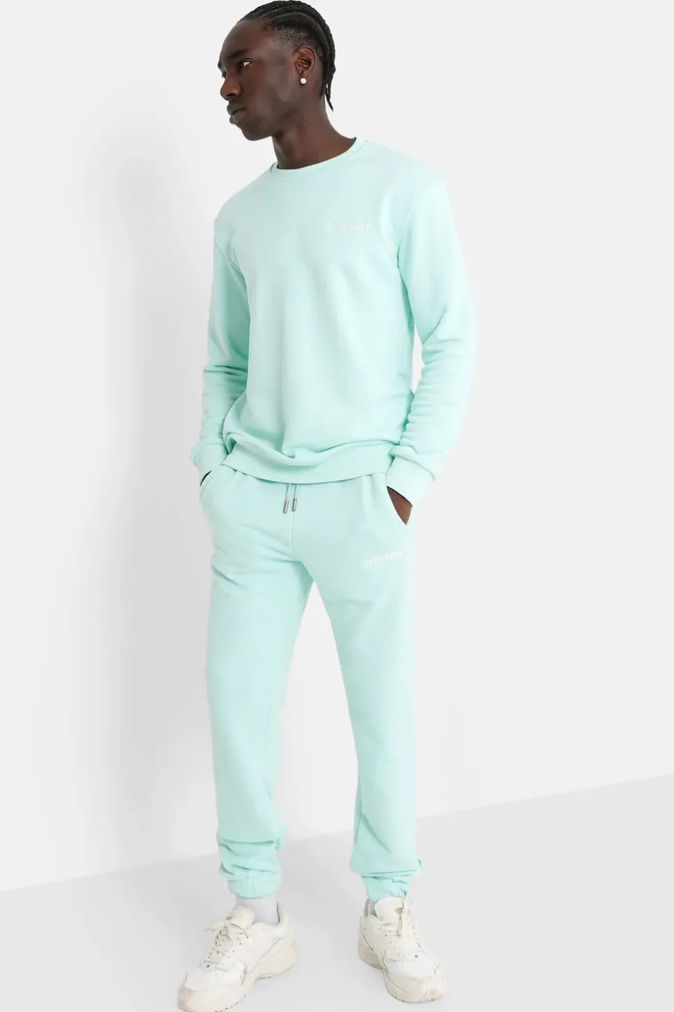 Sweatshirt Soft Logo Brode Vert
