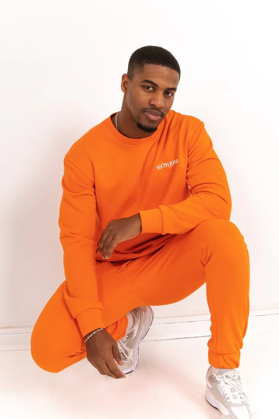Sweatshirt Soft Logo Brode Orange