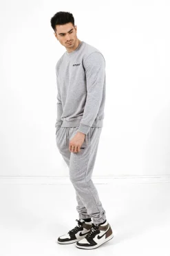 Sweatshirt Soft Logo Brode Gris