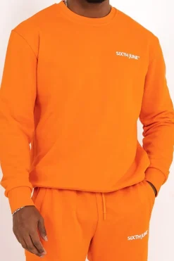 Sweatshirt Soft Logo Brode Orange