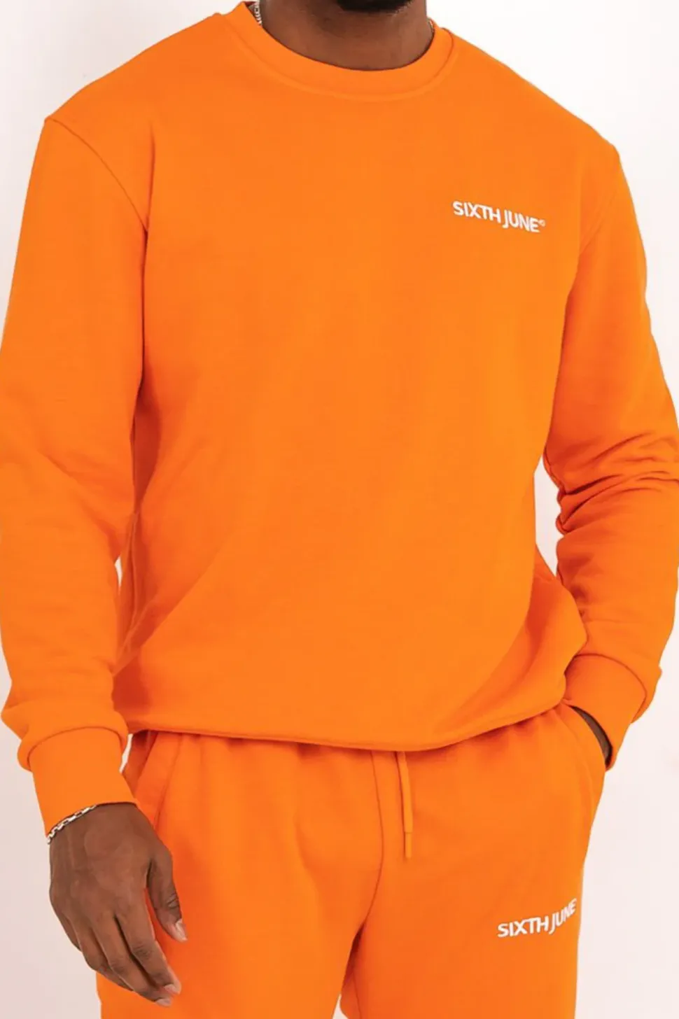 Sweatshirt Soft Logo Brode Orange