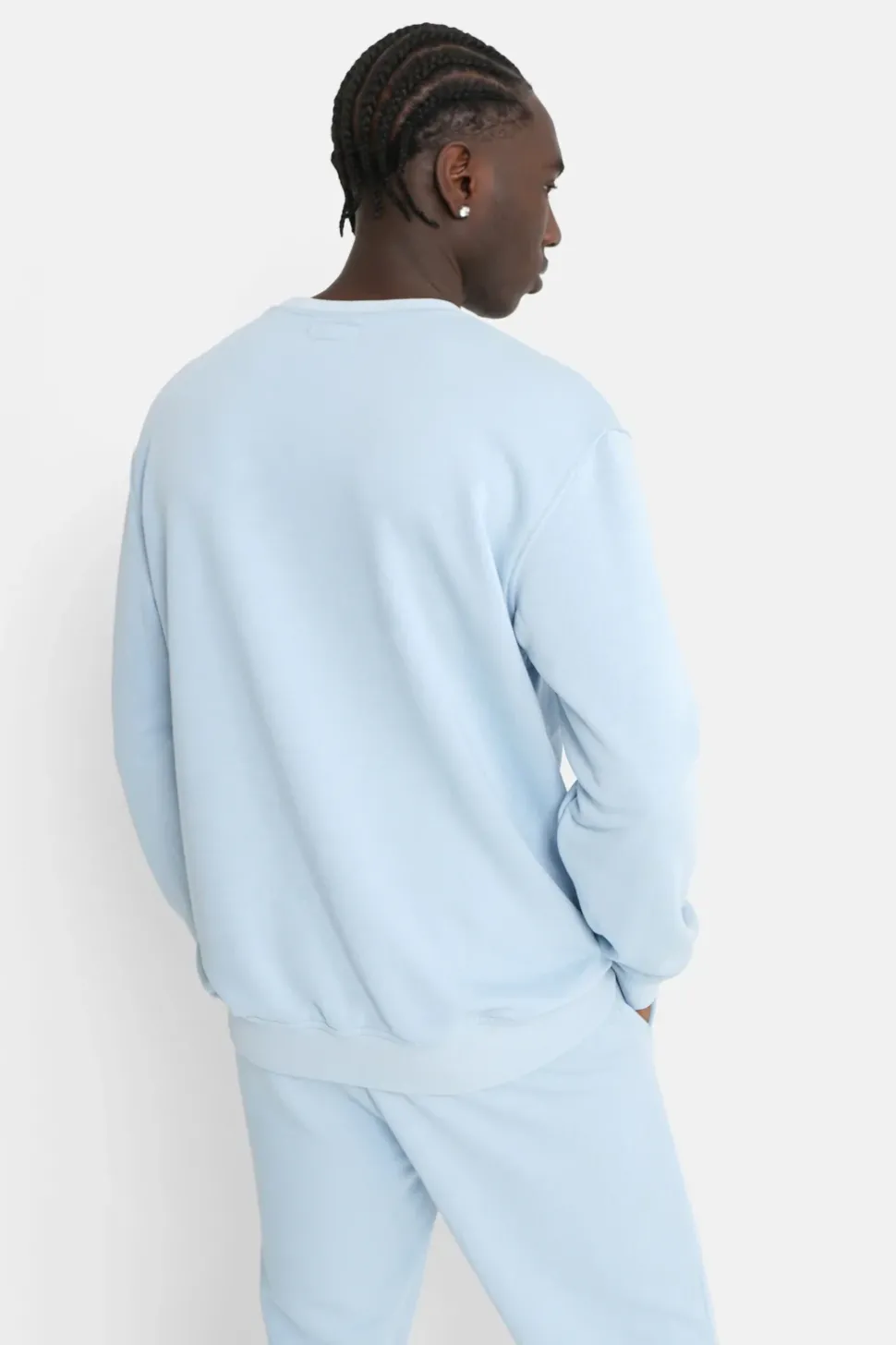 Sweatshirt Soft Logo Brode Bleu