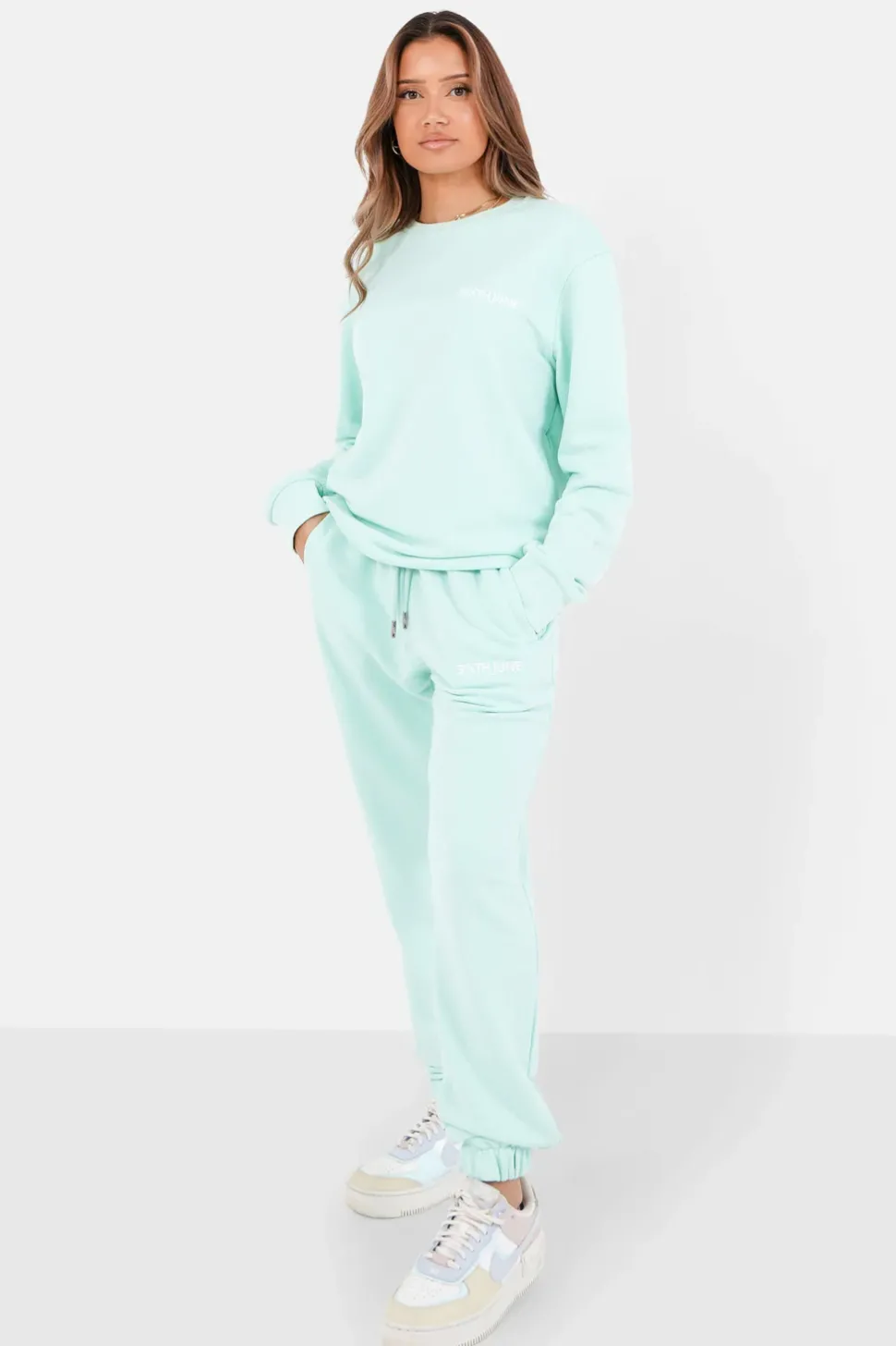 Sweatshirt Soft Logo Brode Vert