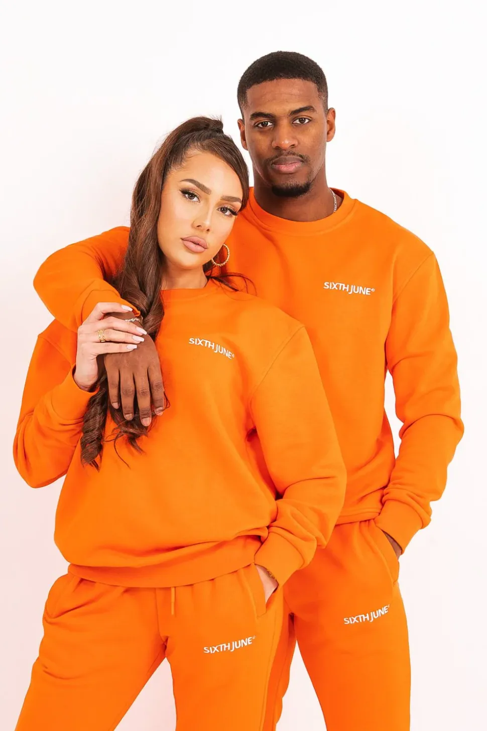 Sweatshirt Soft Logo Brode Orange