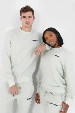 Sweatshirt Soft Logo Brode Vert Clair