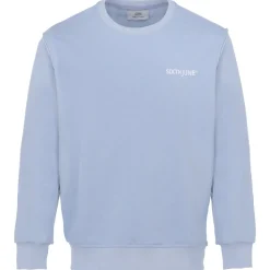 Sweatshirt Soft Logo Brode Bleu