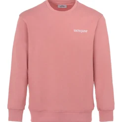 Sweatshirt Soft Logo Brode Rose Clair