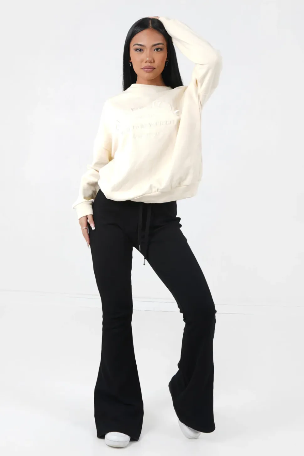 Sweatshirt Ton Sur Ton Jaune Clair