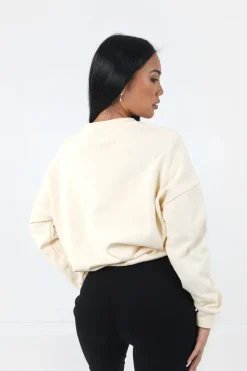 Sweatshirt Ton Sur Ton Jaune Clair