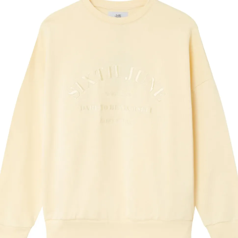Sweatshirt Ton Sur Ton Jaune Clair