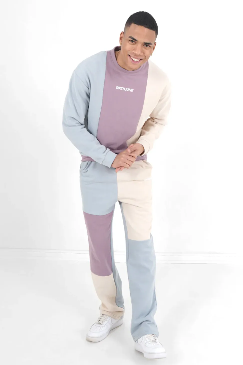 Sweatshirt Tricolore Logo Multicolore