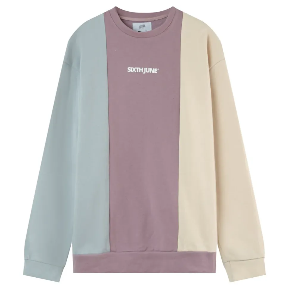 Sweatshirt Tricolore Logo Multicolore
