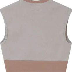 Top Bicolor Cotele Beige Clair