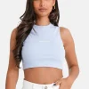 Top Court Cotele Bleu Clair